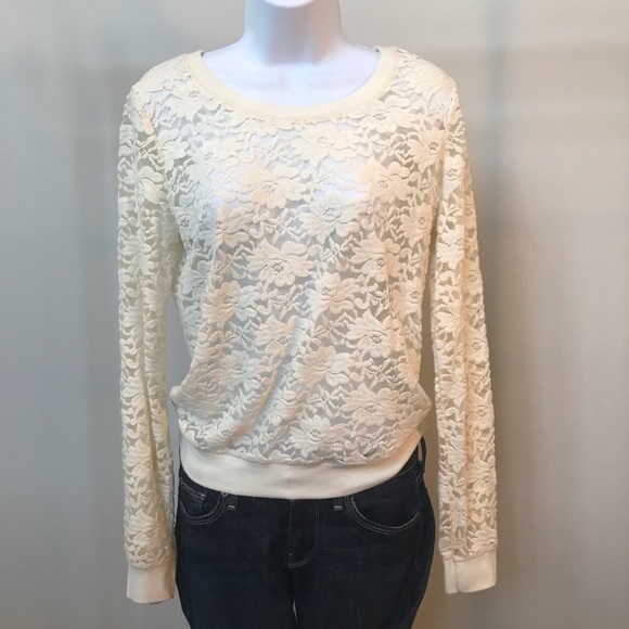 Poof! Tops - 🤓 Poof Lace Shirt Size L